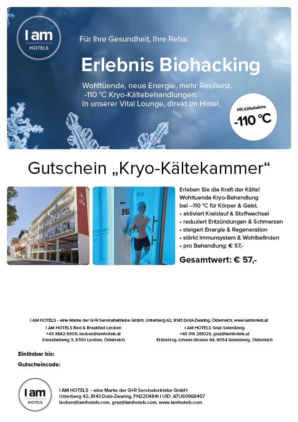 Kryokammer Einzelsession